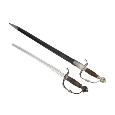 Lot #1005: CYRANO (2022) - Pair of Cyrano (Peter Dinklage) Stunt Swords