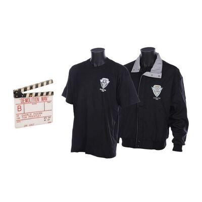 Lot #1017: DEMOLITION MAN (1993) - 2nd Unit Clapperboard, Crew Jacket and T-shirt