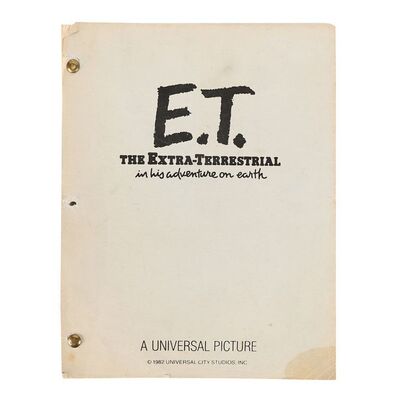 Lot #1040: E.T. THE EXTRA-TERRESTRIAL (1982) - Studio Library Script Copy