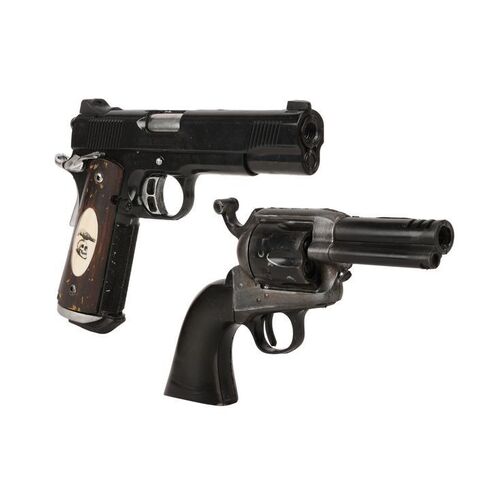 Lot #1060: THE EXPENDABLES 3 (2014) - Barney Ross' (Sylvester Stallone) Stunt Kimber and Colt Pistols
