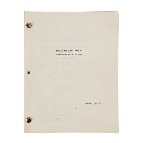 Lot #1083: FRIDAY THE 13TH PART VII: THE NEW BLOOD (1988) - Kane Hodder's Personal Hand Annotated Script