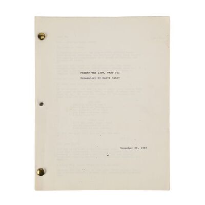 Lot #1083: FRIDAY THE 13TH PART VII: THE NEW BLOOD (1988) - Kane Hodder's Personal Hand Annotated Script