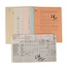 Lot #1086: FRIDAY THE 13TH PART VII: THE NEW BLOOD (1988) - Kane Hodder Autographed Script Revision Pages and Assorted Production Paperwork