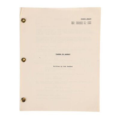Lot #1088: FRIDAY THE 13TH PART VIII: JASON TAKES MANHATTAN - Mario Kirner Collection: Kane Hodder's Personal Shooting Script