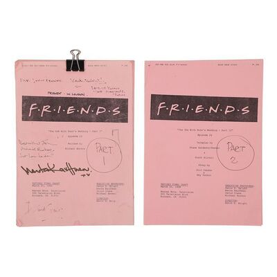 Lot #1108: FRIENDS (TV SERIES, 1994-2004) - Autographed "The One With Ross's Wedding" Scripts
