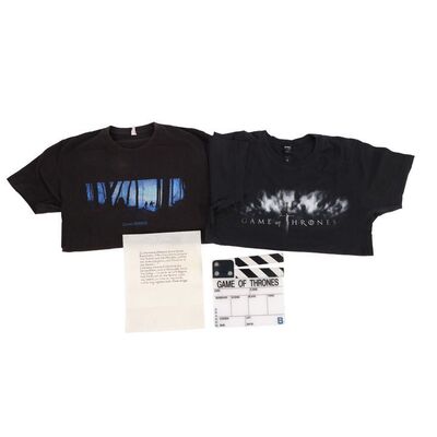 Lot #1121: GAME OF THRONES (TV SERIES, 2011-2019) - Season 1 Clapperboard, Summons Letter and Crew Items