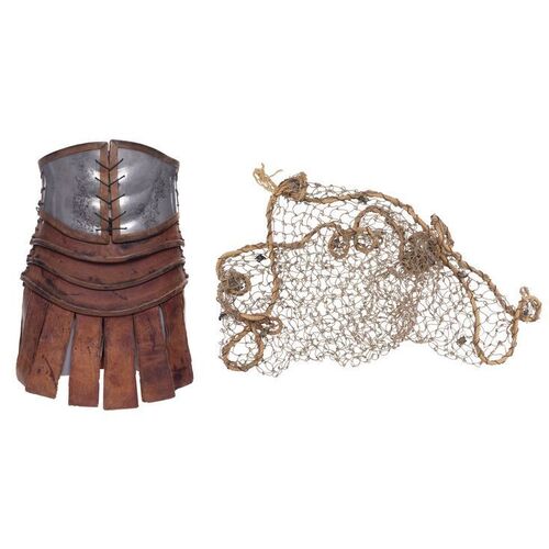 Lot #1137: GLADIATOR (2000) - Moroccan Gladiator's Armor Components and Throwing Net