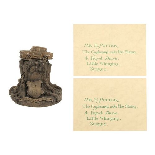 Lot #1166: HARRY POTTER AND THE PHILOSOPHER'S STONE (2001) / HARRY POTTER AND THE CHAMBER OF SECRETS (2002) - Two Acceptance Letter Envelopes and an SFX Crew Gift