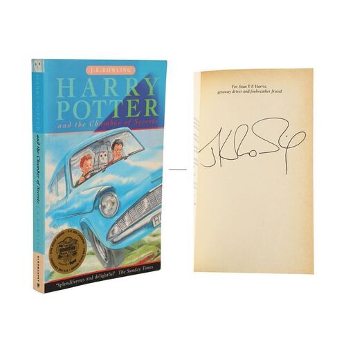 Lot #1169: HARRY POTTER AND THE CHAMBER OF SECRETS (2002) - J.K Rowling Autographed Paperback Book