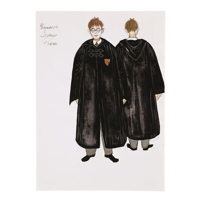 Lot #1171: HARRY POTTER AND THE PRISONER OF AZKABAN (2004) - Hand-painted Hogwarts Robes Costume Design