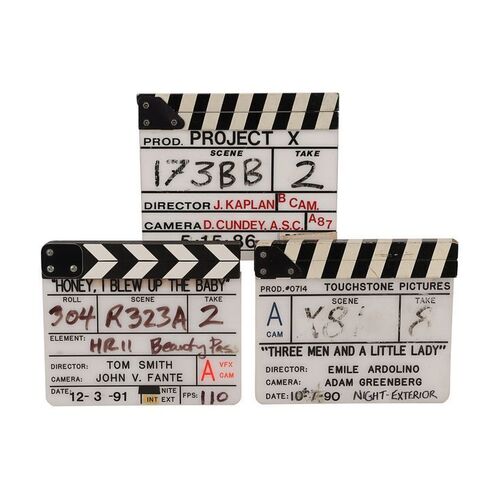 Lot #1195: HONEY, I BLEW UP THE KID (1992)/PROJECT X (1987)/THREE MEN AND A LITTLE LADY (1990) - Collection of Three Clapperboards