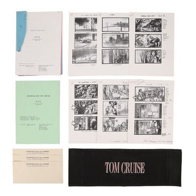 Lot #1228: INTERVIEW WITH THE VAMPIRE (1994) - Nick Gillard Collection: Tom Cruise's Chair Back, Final Draft Script, Storyboards and Production Ephemera