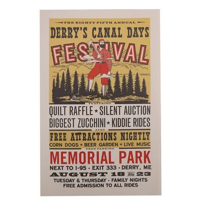Lot #1233: IT CHAPTER TWO (2019) - Derry's Canal Days Festival Flyer