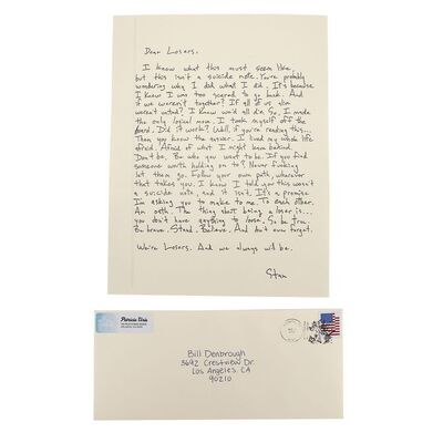 Lot #1234: IT CHAPTER TWO (2019) - Stan Uris' (Andy Bean) Suicide Letter and Envelope