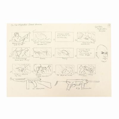Lot #1244: JAMES BOND: ON HER MAJESTY'S SECRET SERVICE (1969) - Syd Cain Hand-drawn Storyboard Page