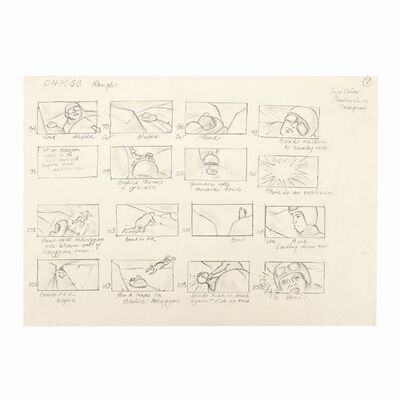 Lot #1245: JAMES BOND: ON HER MAJESTY'S SECRET SERVICE (1969) - Syd Cain Hand-drawn Storyboard Page
