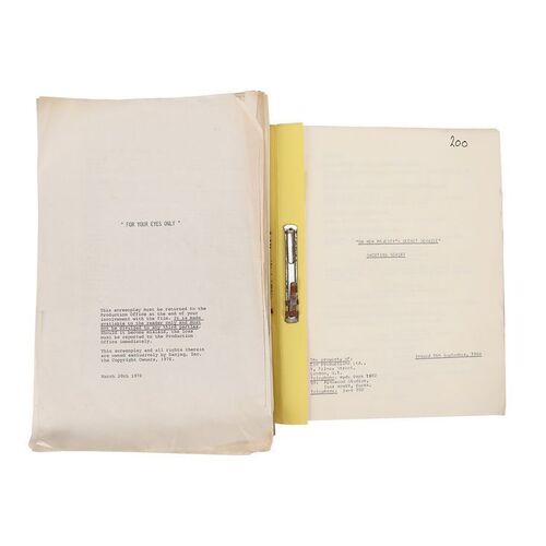 Lot #1259: JAMES BOND: VARIOUS PRODUCTIONS - Pair of Scripts