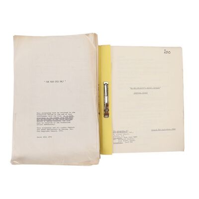 Lot #1259: JAMES BOND: VARIOUS PRODUCTIONS - Pair of Scripts