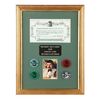 Lot #1286: JAMES BOND: THE WORLD IS NOT ENOUGH (1999) - Elektra King's (Sophie Marceau) Cheque and Zukovsky (Robbie Coltrane) Casino Chips Display
