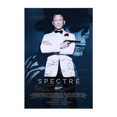 Lot #1299: JAMES BOND: SPECTRE (2015) - Daniel Craig, Sam Mendes and Cast-Autographed Poster