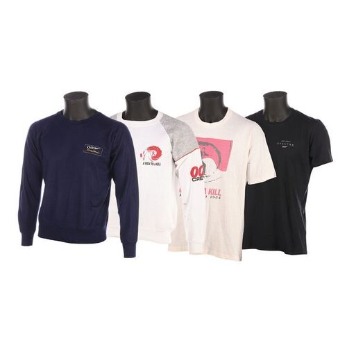 Lot #1304: JAMES BOND: VARIOUS PRODUCTIONS - Set of Four Crew Tops