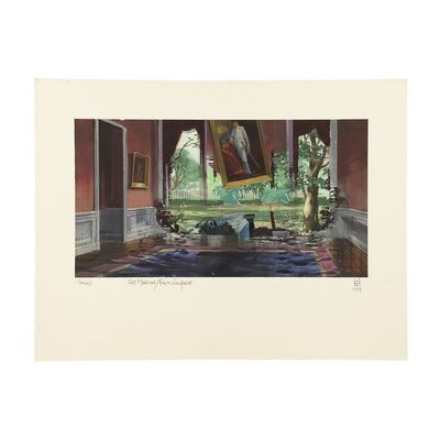 Lot #1317: JUMANJI (1995) - Hand-painted Wrecked Living Room Artwork
