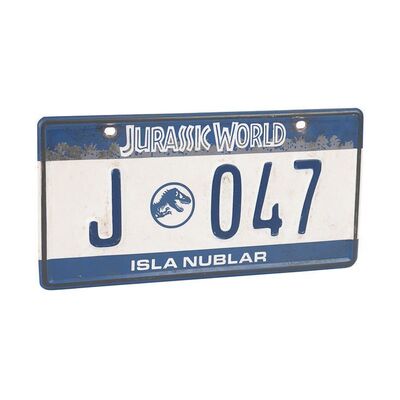 Lot #1326: JURASSIC WORLD (2015) - Jurassic World Vehicle Licence Plate