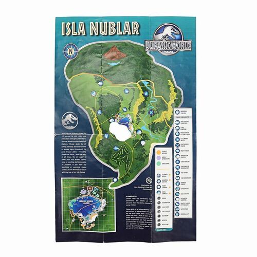 Lot #1327: JURASSIC WORLD (2015) - Brochure With Island Map