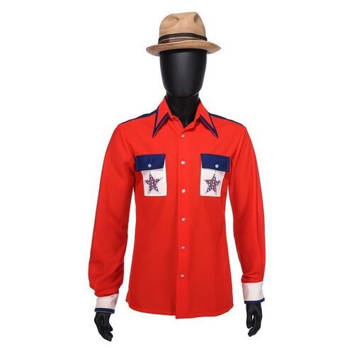 Lot #1340: KINGPIN (1996) - Roy Munson's (Woody Harrelson) Bowling Shirt and Hero Hat