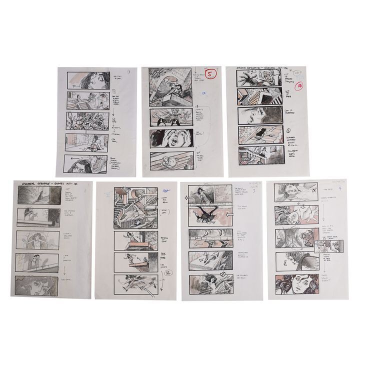 Lot #1350: LABYRINTH (1986) - Hand-drawn Martin Asbury Storyboards for ...