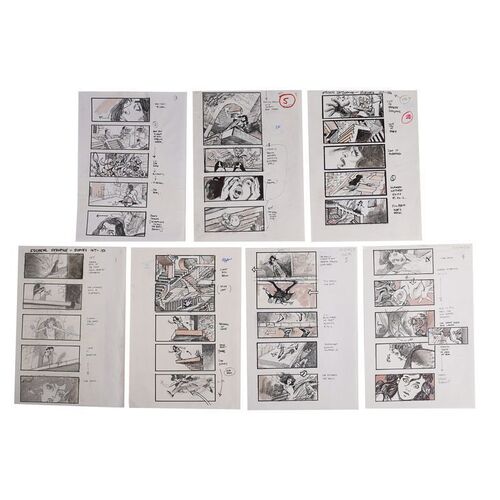 Lot #1350: LABYRINTH (1986) - Hand-drawn Martin Asbury Storyboards for the Escher Staircase Sequence