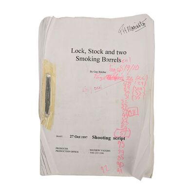 Lot #1364: LOCK, STOCK AND TWO SMOKING BARRELS (1998) - P.H. Moriarty-signed Annotated Personal Shooting Script