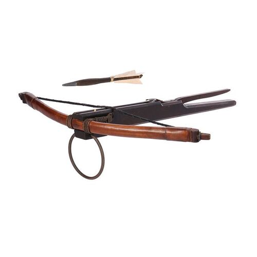 Lot #1378: MALEFICENT: MISTRESS OF EVIL (2019) - Queen Ingrith's (Michelle Pfieffer) Screen-matched Hero Crossbow and Bolt