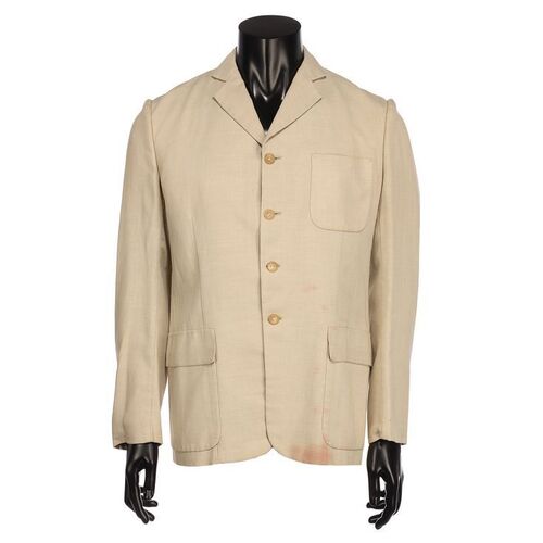 Lot #1379: THE MAN WHO WOULD BE KING (1975) - Peachy Carnehan's (Michael Caine) Screen-matched Cream Jacket