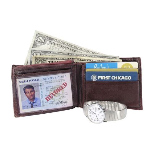 Lot #1381: MARRIED... WITH CHILDREN (1987-1997) - Al Bundy's (Ed O'Neil) Wallet and Watch with Replica ID and Money
