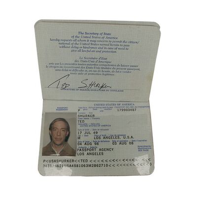 Lot #1412: THE MEXICAN (2001) - Ted Shurker's (J.K. Simmons) Screen-matched Passport