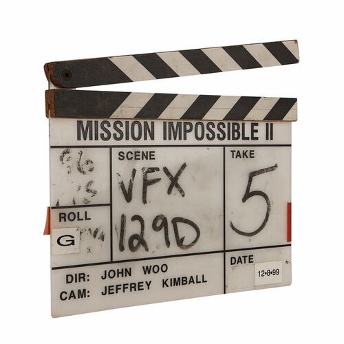 Lot #1420: MISSION: IMPOSSIBLE 2 (2000) - Production-used Clapperboard