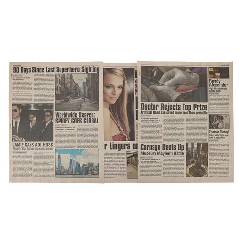 Lot #1429: MORBIUS (2022) - Three Newspaper Pages