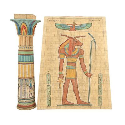 Lot #1432: THE MUMMY (1999) - Screen-matched Model Miniature Thebes Wall and Column