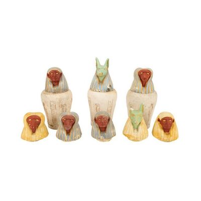 Lot #1433: THE MUMMY (1999) - Canopic Jars and Lids