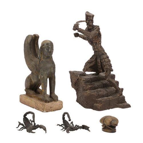 Lot #1435: THE MUMMY (1999) / THE MUMMY RETURNS (2001) - Royal Guard Production Maquette, Egyptian Ornaments and Scorpions
