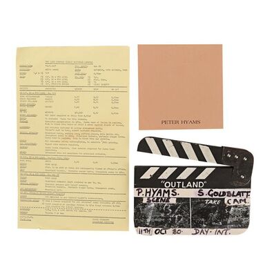 Lot #1448: OUTLAND (1981) - Production-used Insert Clapperboard and Call Sheet