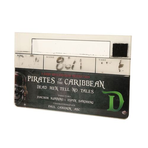 Lot #1466: PIRATES OF THE CARIBBEAN: DEAD MEN TELL NO TALES (2017) - Clapperboard Slate