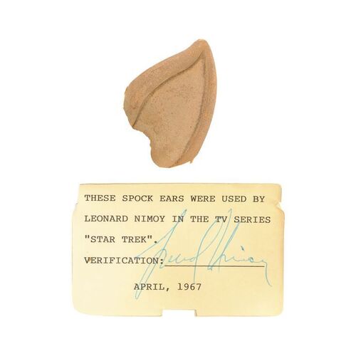 Lot #1543: STAR TREK: THE ORIGINAL SERIES (1966-1969) - Spock's (Leonard Nimoy) Left Ear