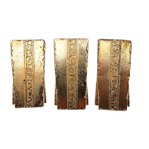 Lot #1550: STAR TREK: DEEP SPACE NINE (TV SERIES, 1993-1999) - Three Metal Bars of Gold-pressed Latinum
