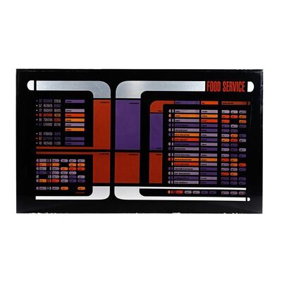 Lot #1552: STAR TREK: VOYAGER (T.V. SERIES, 1995) - Mess Hall LCARS Food Replicator Panel from "Caretaker"