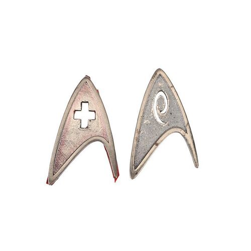 Lot #1561: STAR TREK INTO DARKNESS (2013) - Pair of Starfleet Division Insignia Pins