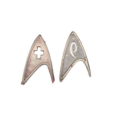Lot #1561: STAR TREK INTO DARKNESS (2013) - Pair of Starfleet Division Insignia Pins