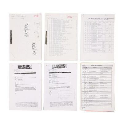 Lot #1569: STAR WARS: THE PHANTOM MENACE (1999) - Nick Gillard Collection: Pair of Scripts, Call Sheets and Production Paperwork