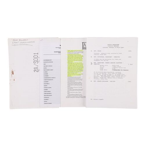 Lot #1570: STAR WARS: THE PHANTOM MENACE (1999) - Nick Gillard Collection: Loose Script Pages and Production Paperwork